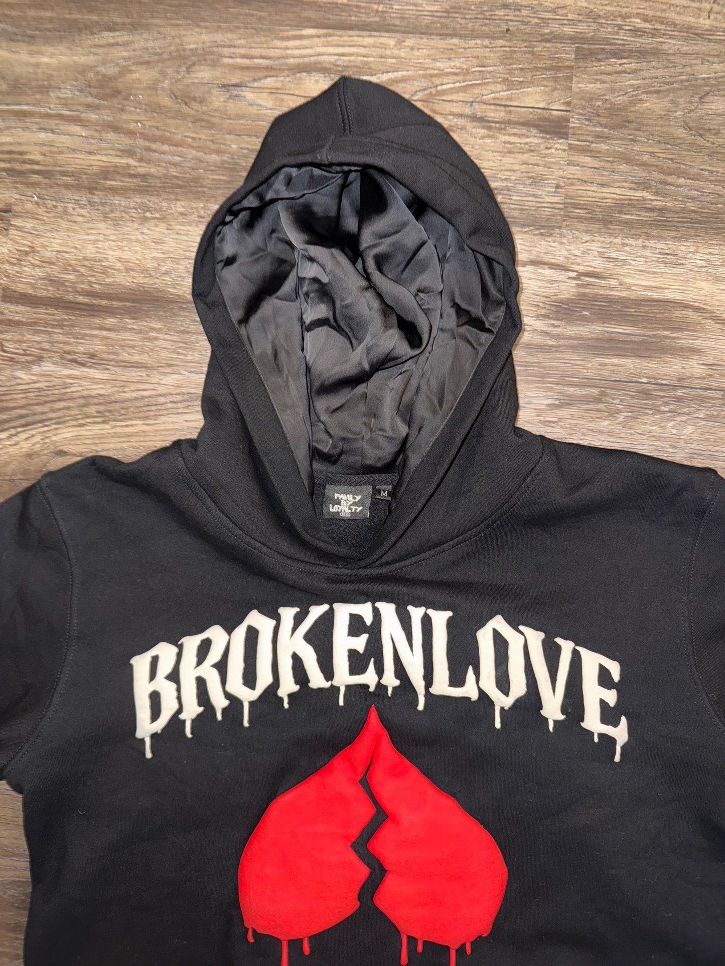 Black Broken Love Hoodie
