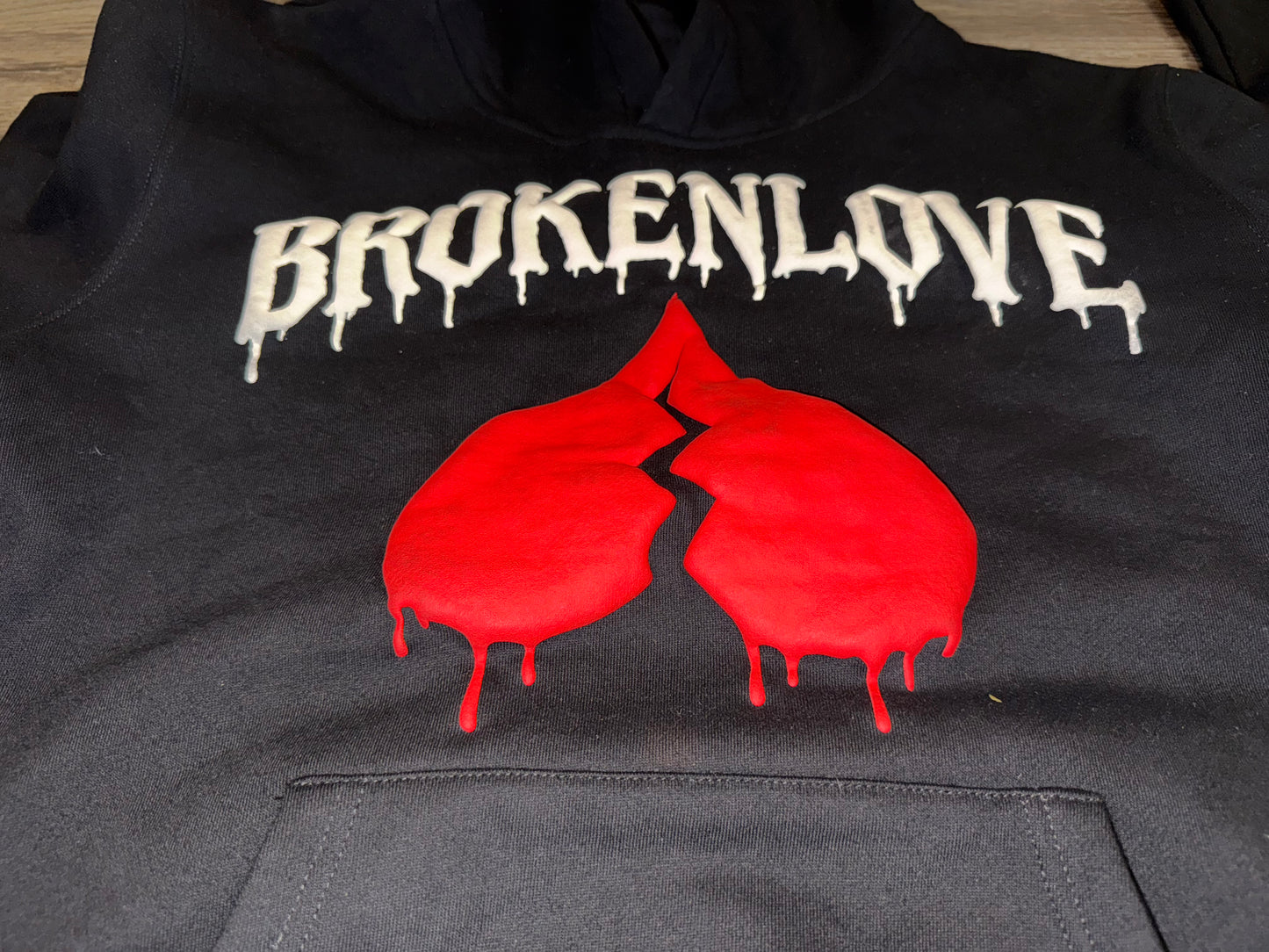 Black Broken Love Hoodie