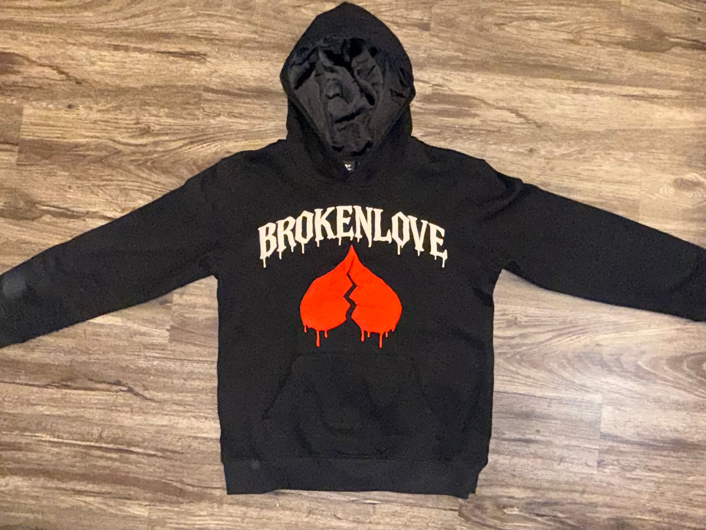 Black Broken Love Hoodie