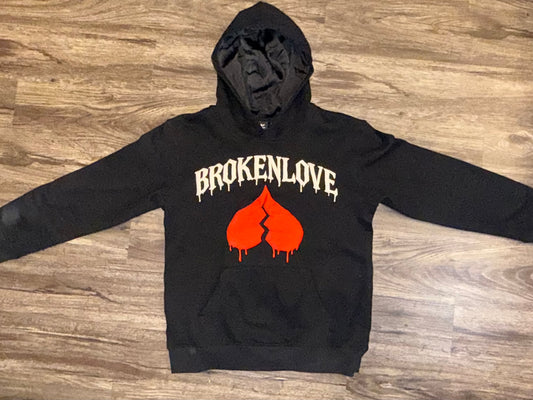 Black Broken Love Hoodie