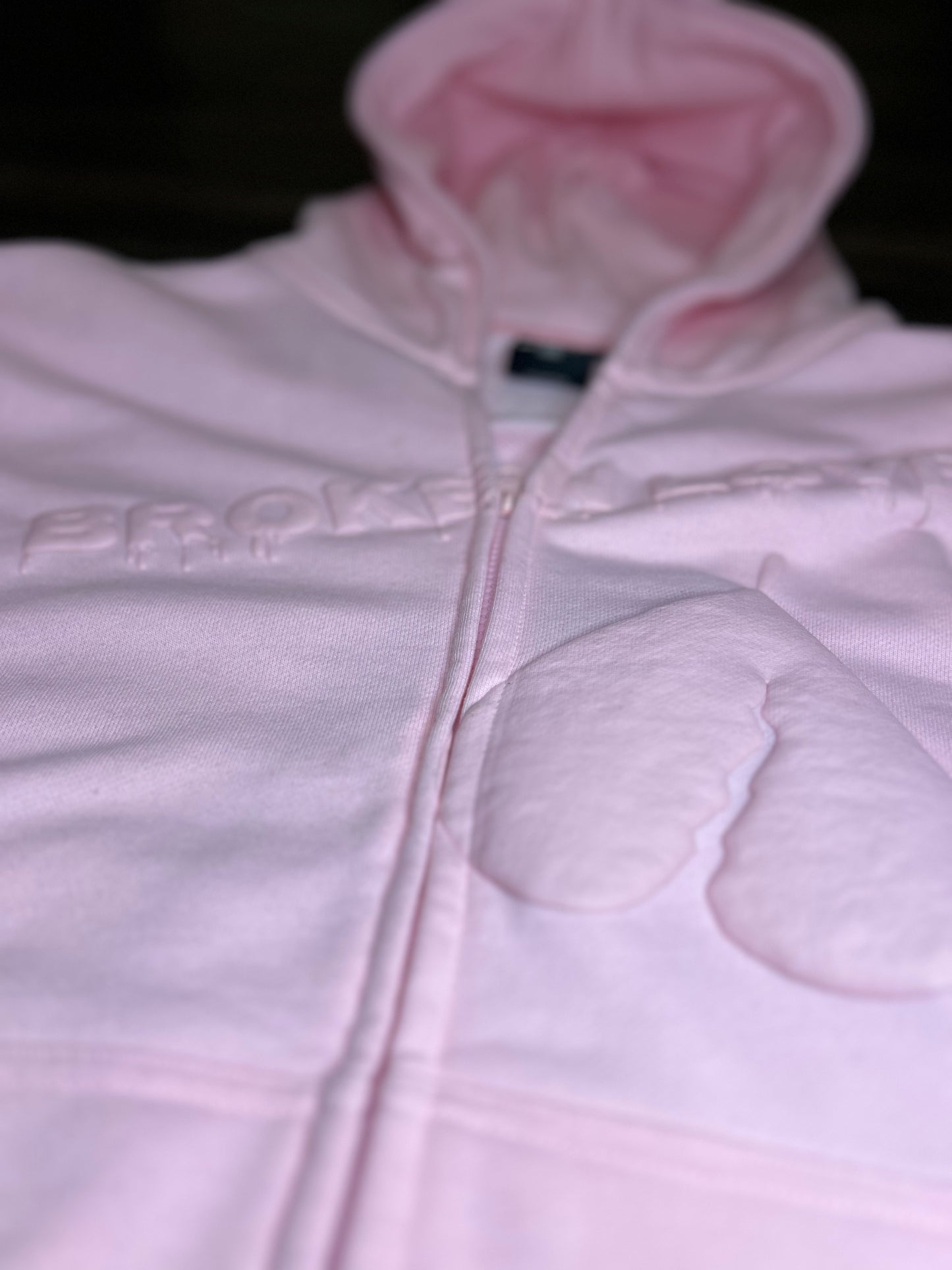 Pink zip-Up Broken Love Jacket